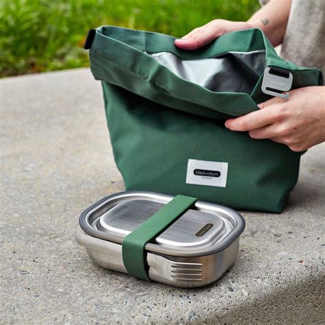 black + blum steel lunch box|black and blum lunch bag.